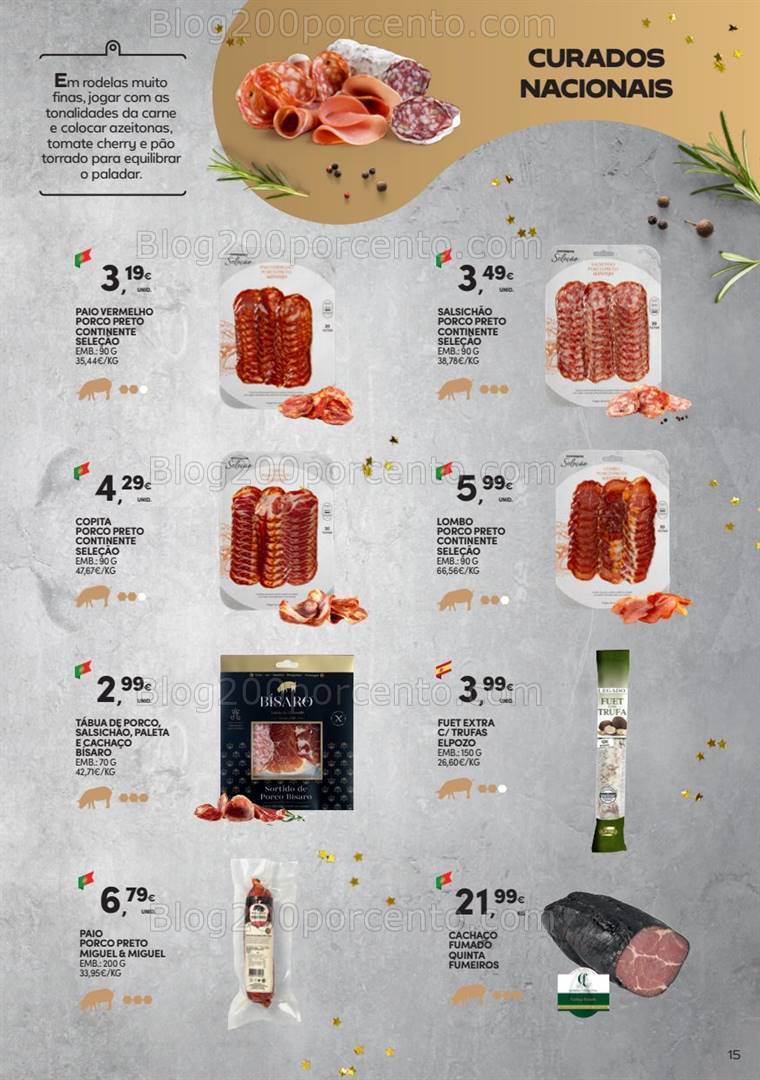 Antevisão Folheto CONTINENTE Especial Queijos e Enchidos -21 novembro a 31 dezembro