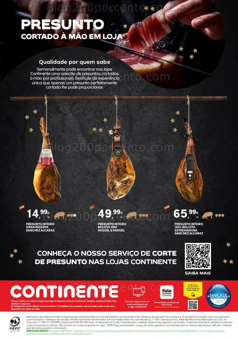 Antevisão Folheto CONTINENTE Especial Queijos e Enchidos -21 novembro a 31 dezembro