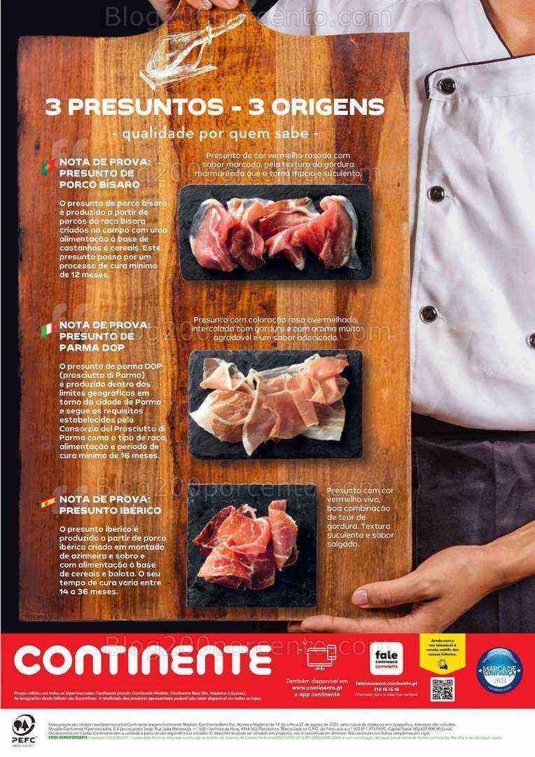 Antevisão Folheto CONTINENTE Especialidades Promoções de 18 julho a 27 agosto