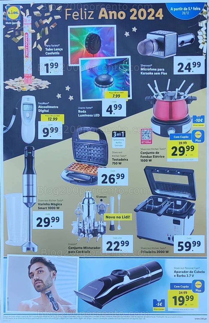 Antevisão Folheto LIDL Bazar Extra Ano Novo Promoções a partir de 28 dezembro