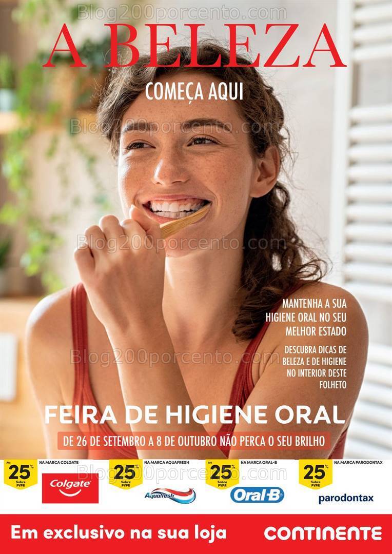 Antevisão Folheto CONTINENTE Feira Higiene Oral Promoções de 26 setembro a 8 outubro
