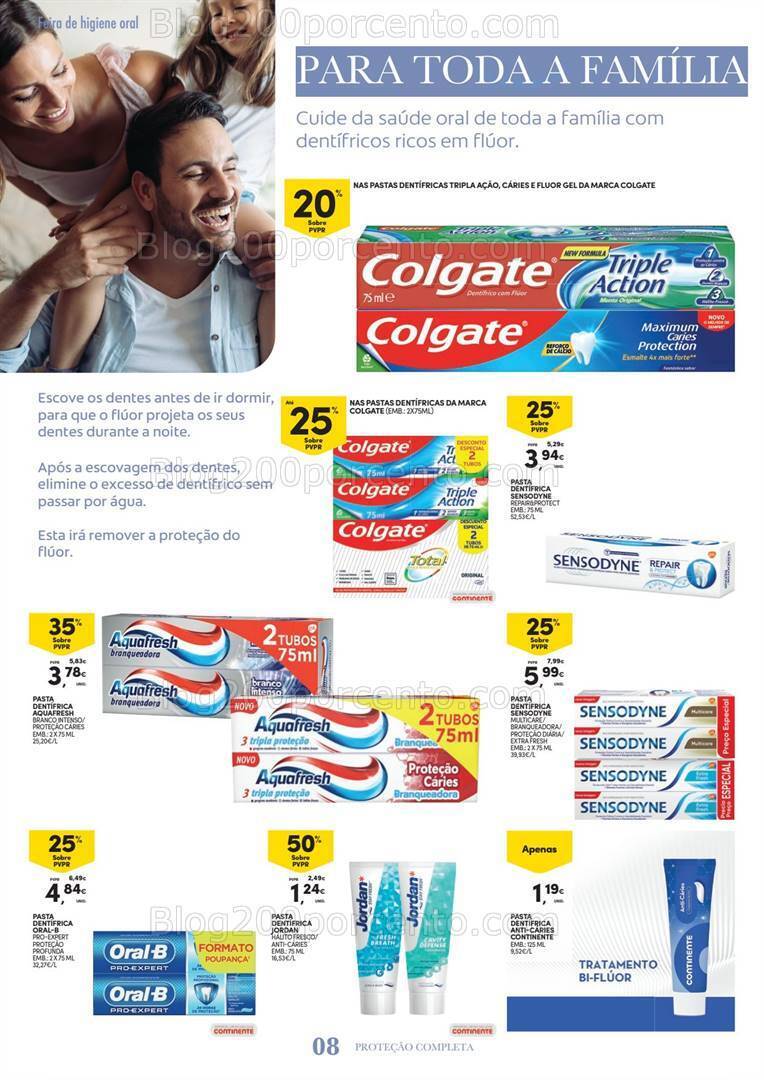 Antevisão Folheto CONTINENTE Feira Higiene Oral Promoções de 26 setembro a 8 outubro