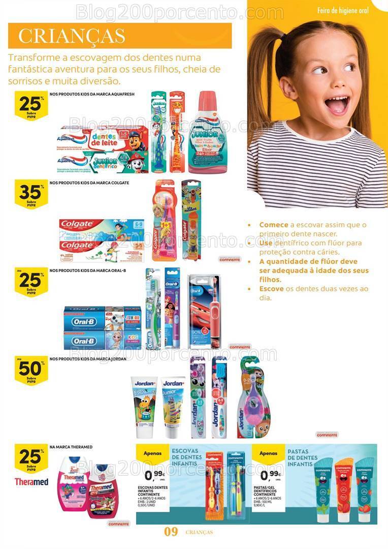 Antevisão Folheto CONTINENTE Feira Higiene Oral Promoções de 26 setembro a 8 outubro