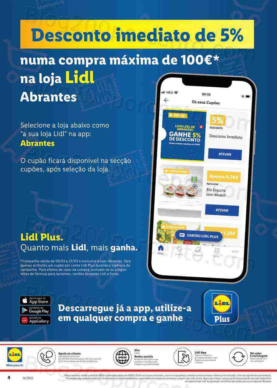 Antevisão Folheto LIDL Bazar Extra Abrantes Promoções de 9 a 15 março