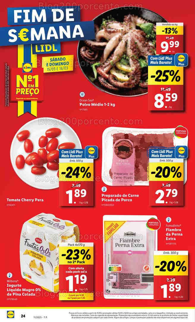 Antevisão Folheto LIDL Promoções Fim de Semana - 15 e 16 março