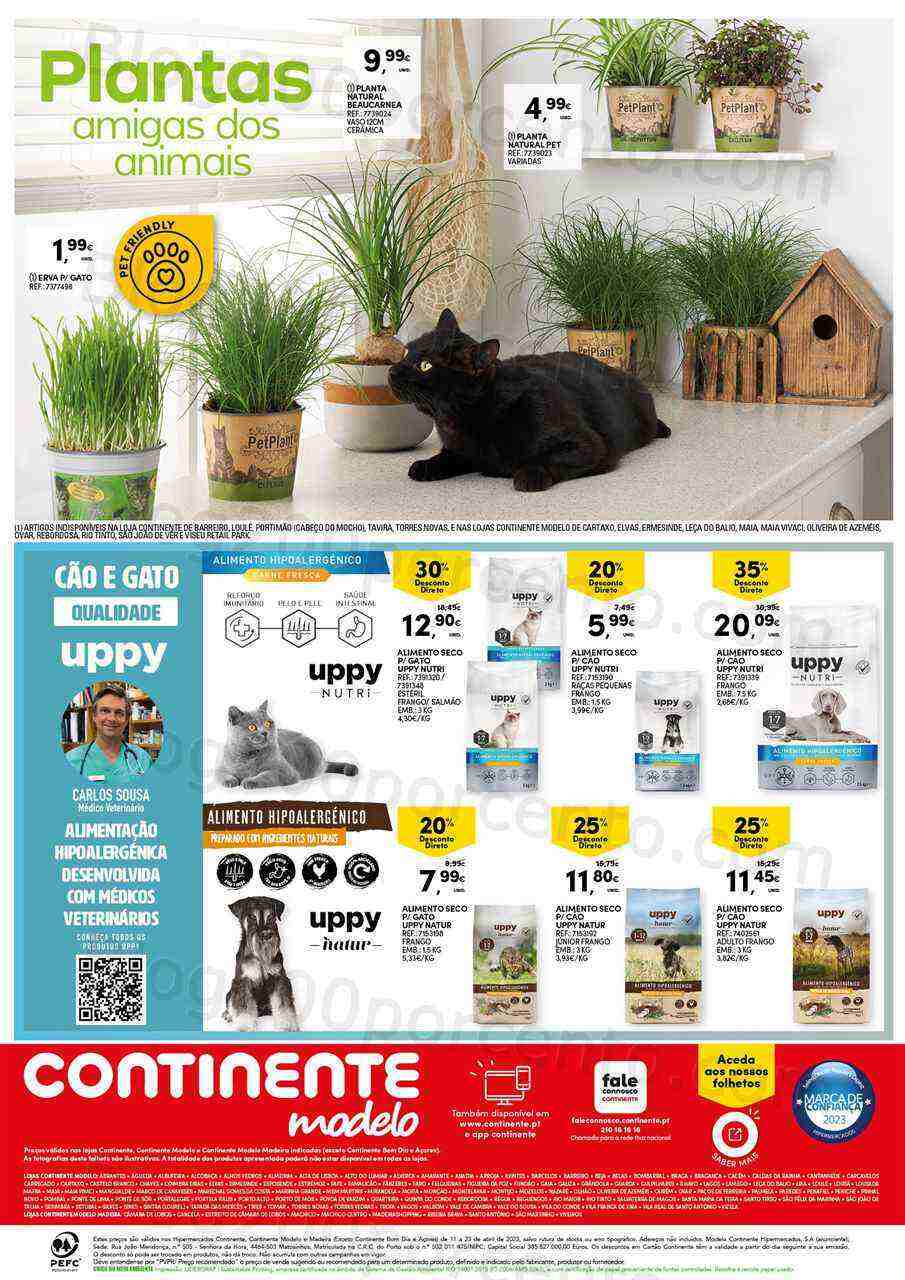 Antevisão Folheto CONTINENTE Feira Animal Promoções de 11 a 23 abril