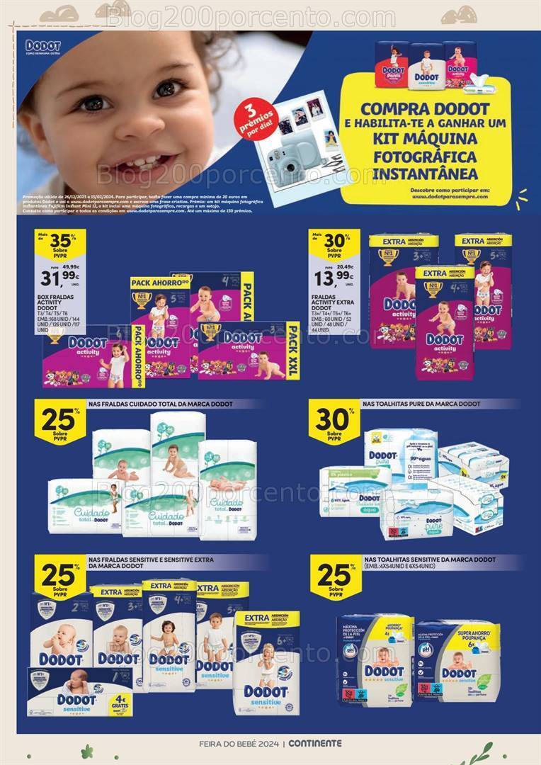 Antevisão Folheto CONTINENTE Feira do Bebé Promoções de 16 a 28 janeiro