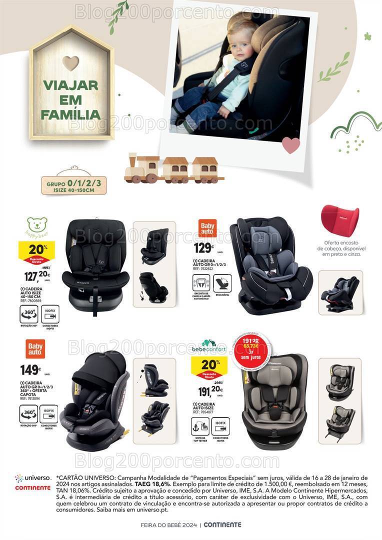Antevisão Folheto CONTINENTE Feira do Bebé Promoções de 16 a 28 janeiro