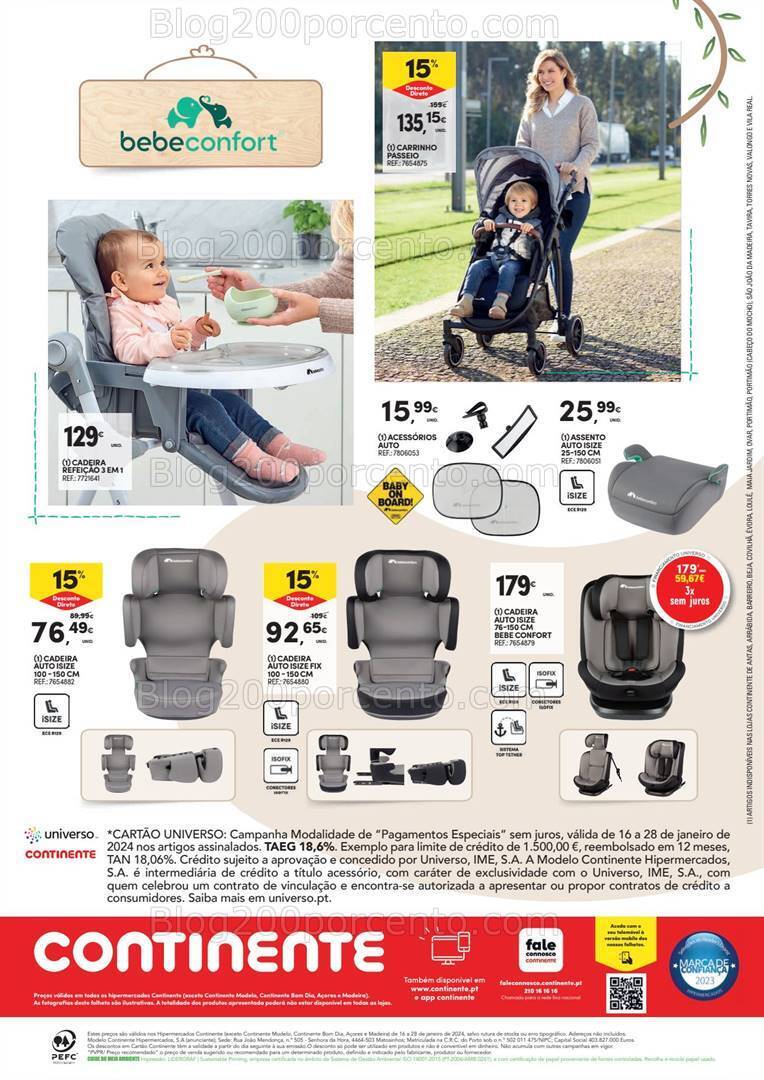 Antevisão Folheto CONTINENTE Feira do Bebé Promoções de 16 a 28 janeiro