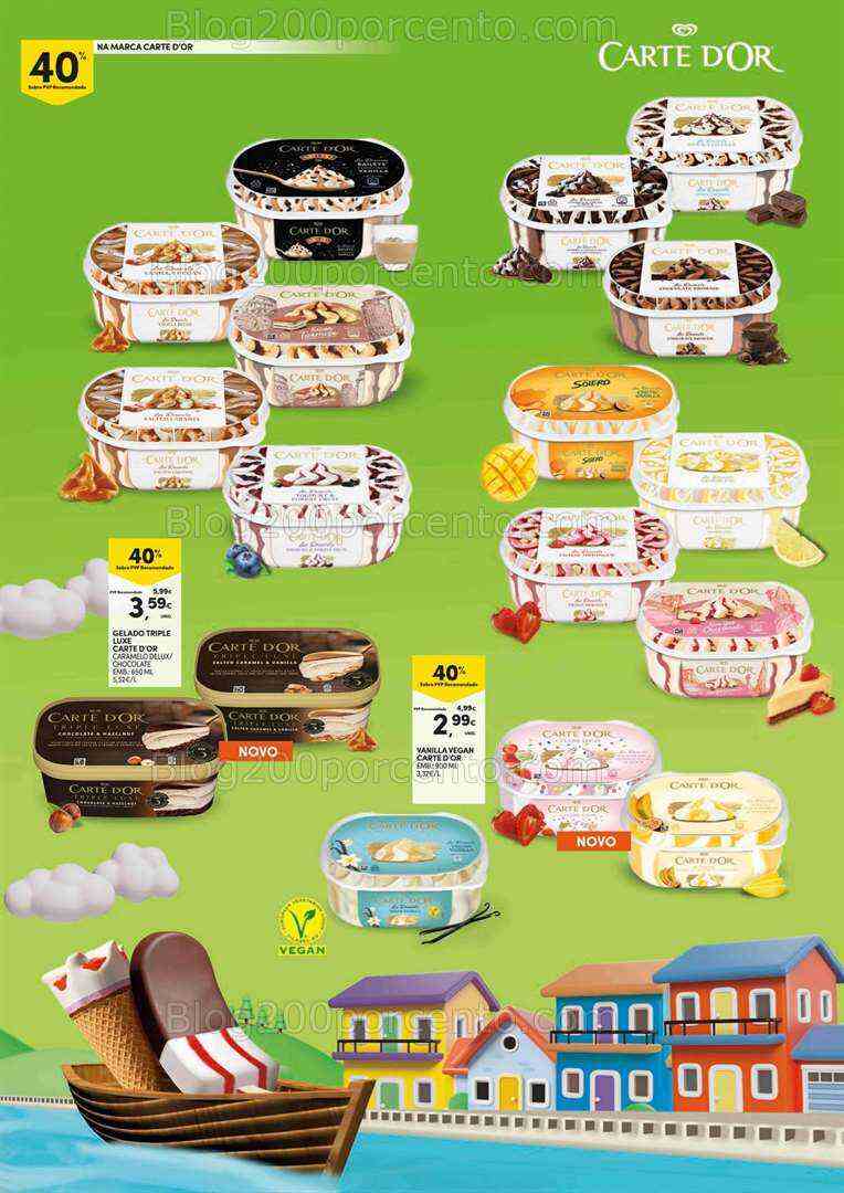 Antevisão Folheto CONTINENTE Feira de Gelados Promoções de 1 a 20 agosto
