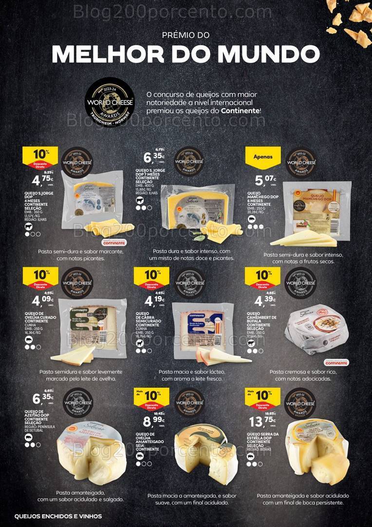 Antevisão Folheto CONTINENTE Feira Queijos Enchidos e Vinhos - 23 janeiro a 18 fevereiro