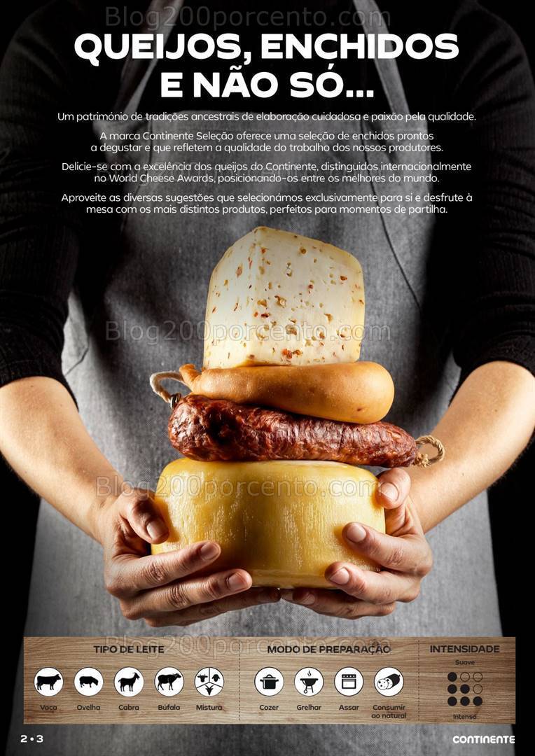 Antevisão Folheto CONTINENTE Feira Queijos Enchidos e Vinhos - 23 janeiro a 18 fevereiro
