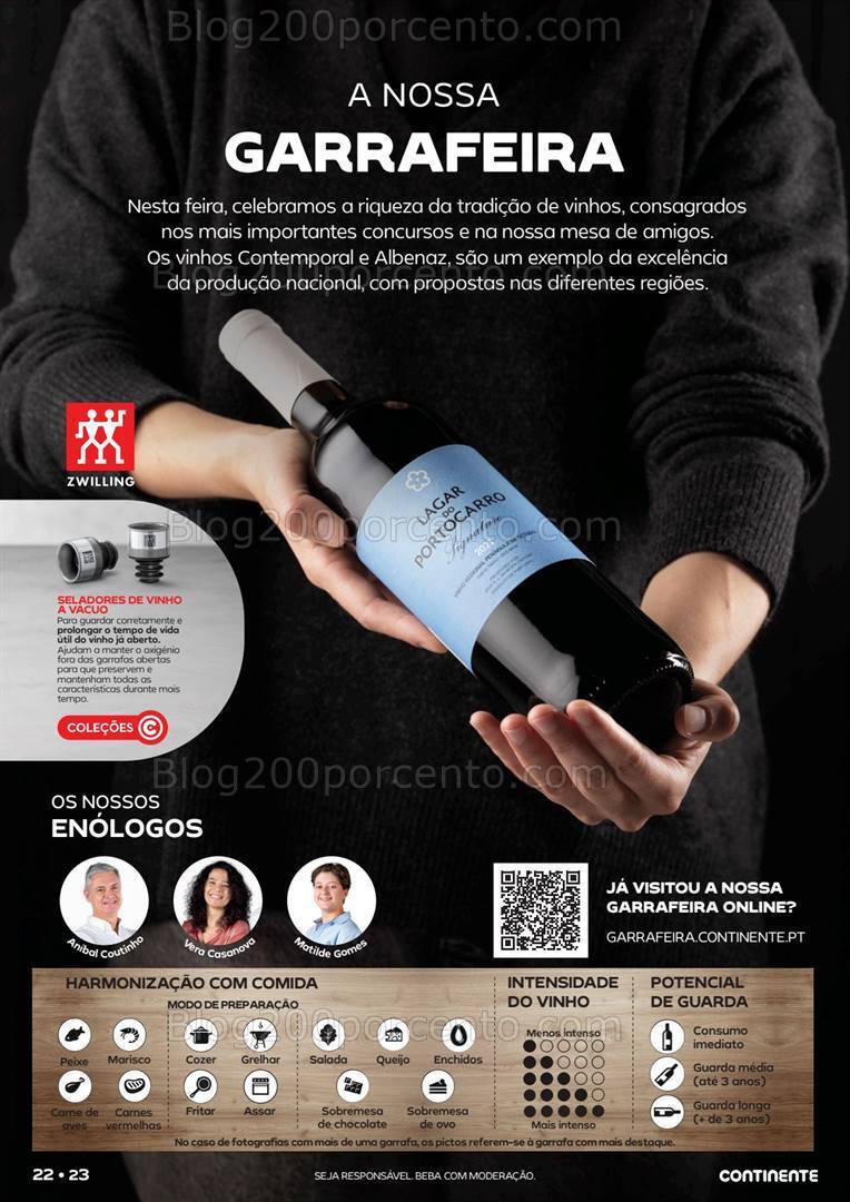 Antevisão Folheto CONTINENTE Feira Queijos Enchidos e Vinhos - 23 janeiro a 18 fevereiro