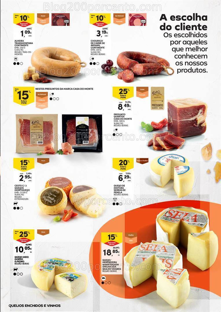 Antevisão Folheto CONTINENTE Feira Queijos Enchidos e Vinhos - 23 janeiro a 18 fevereiro