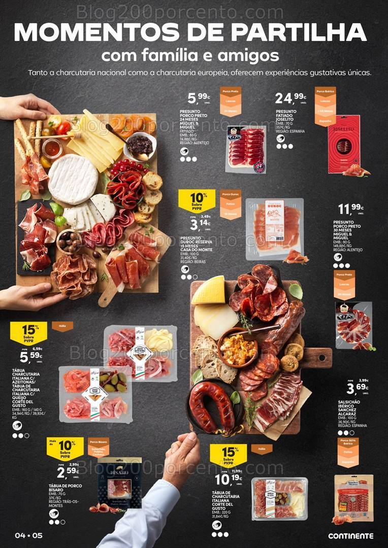 Antevisão Folheto CONTINENTE Feira Queijos Enchidos e Vinhos - 23 janeiro a 18 fevereiro