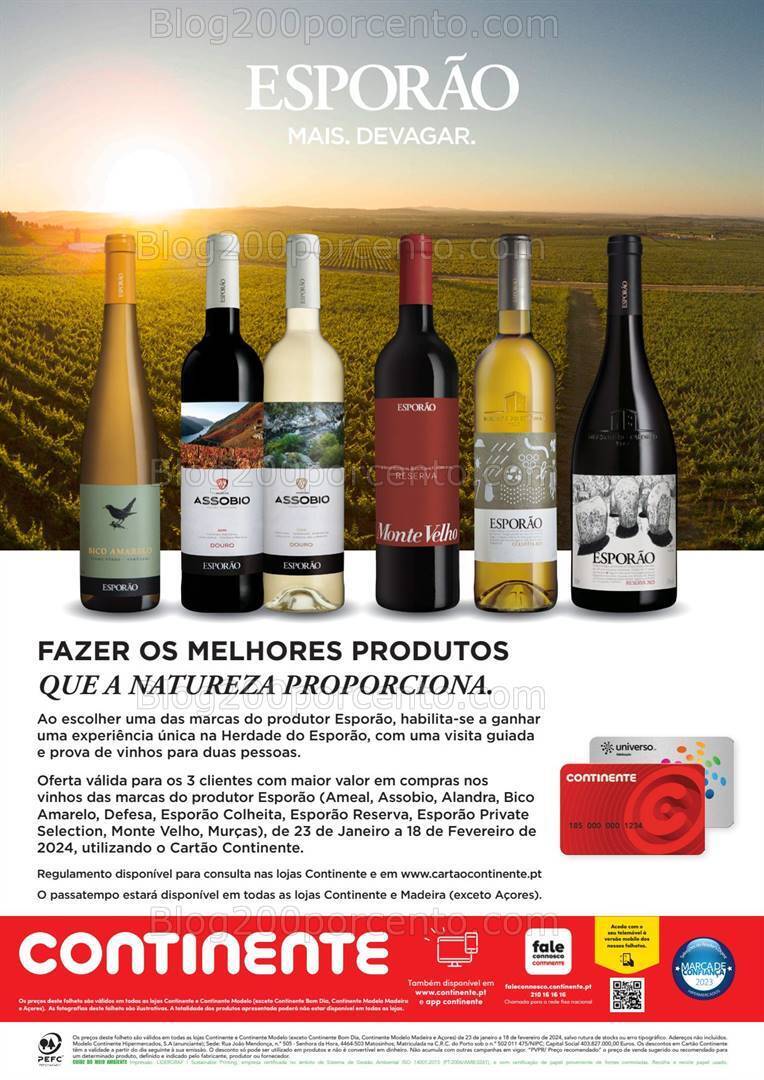 Antevisão Folheto CONTINENTE Feira Queijos Enchidos e Vinhos - 23 janeiro a 18 fevereiro