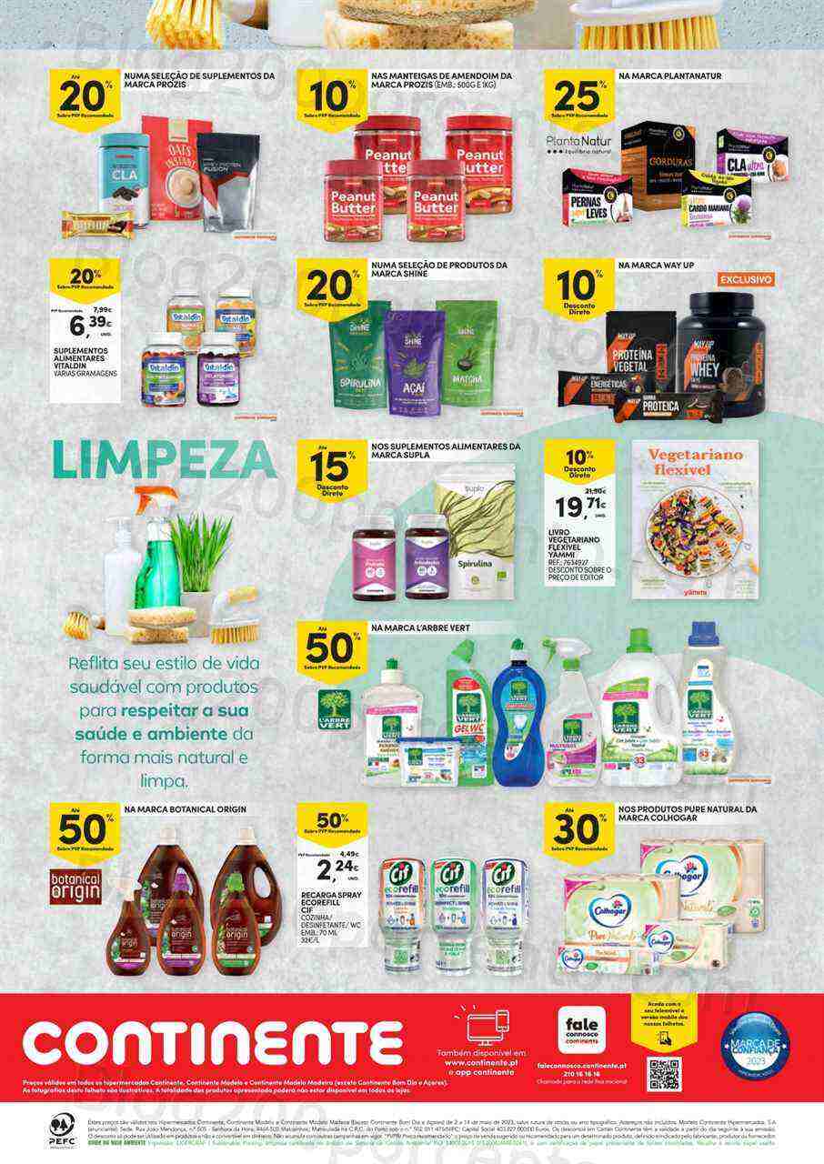 Antevisão Folheto CONTINENTE Feira da Vida Saudável Promoções de 2 a 14 maio