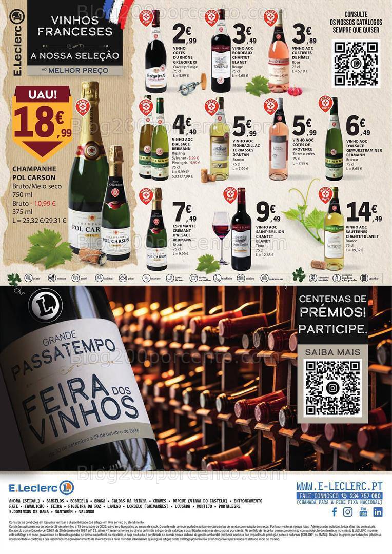Antevisão Folheto E-LECLERC Promoções de 26 setembro a 15 outubro