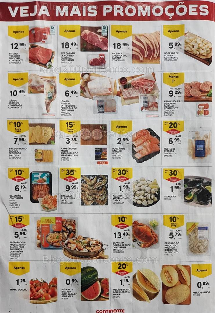 Antevisão Folheto CONTINENTE Promoções Fim de Semana - 2 a 5 agosto