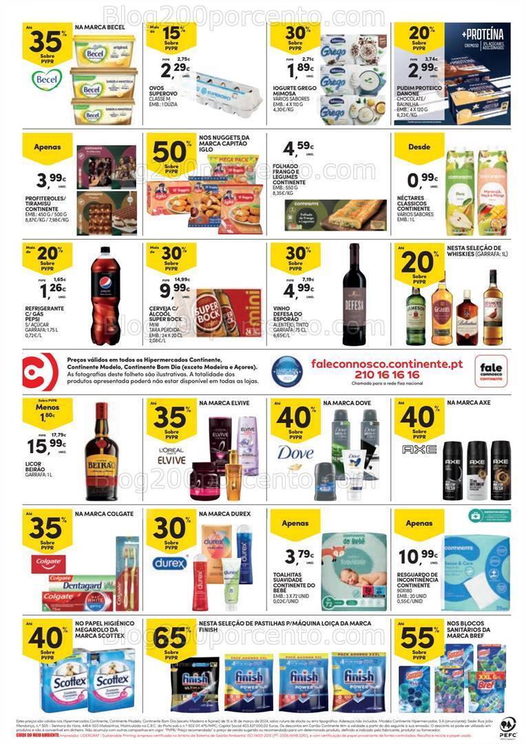Antevisão Folheto CONTINENTE Promoções Fim de Semana - 15 a 18 março