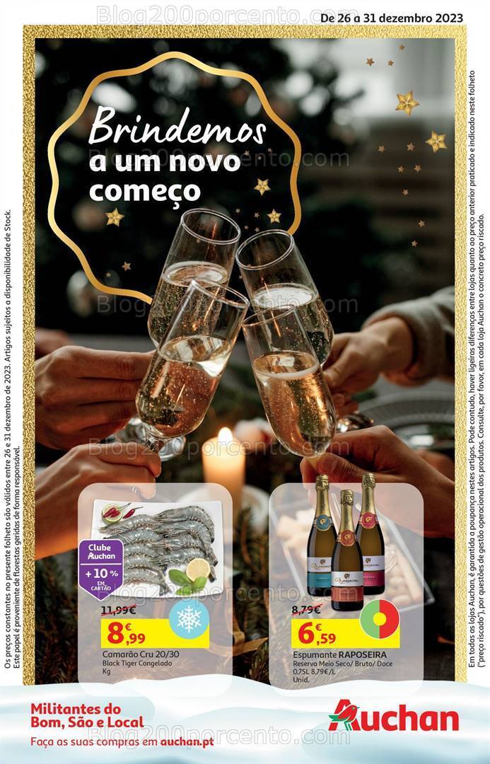 Antevisão Folheto AUCHAN Especial Fim de Ano Promoções de 26 a 31 dezembro
