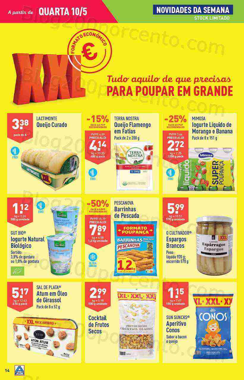 Antevisão Folheto ALDI Especial Xxl Promoções de 10 a 16 maio