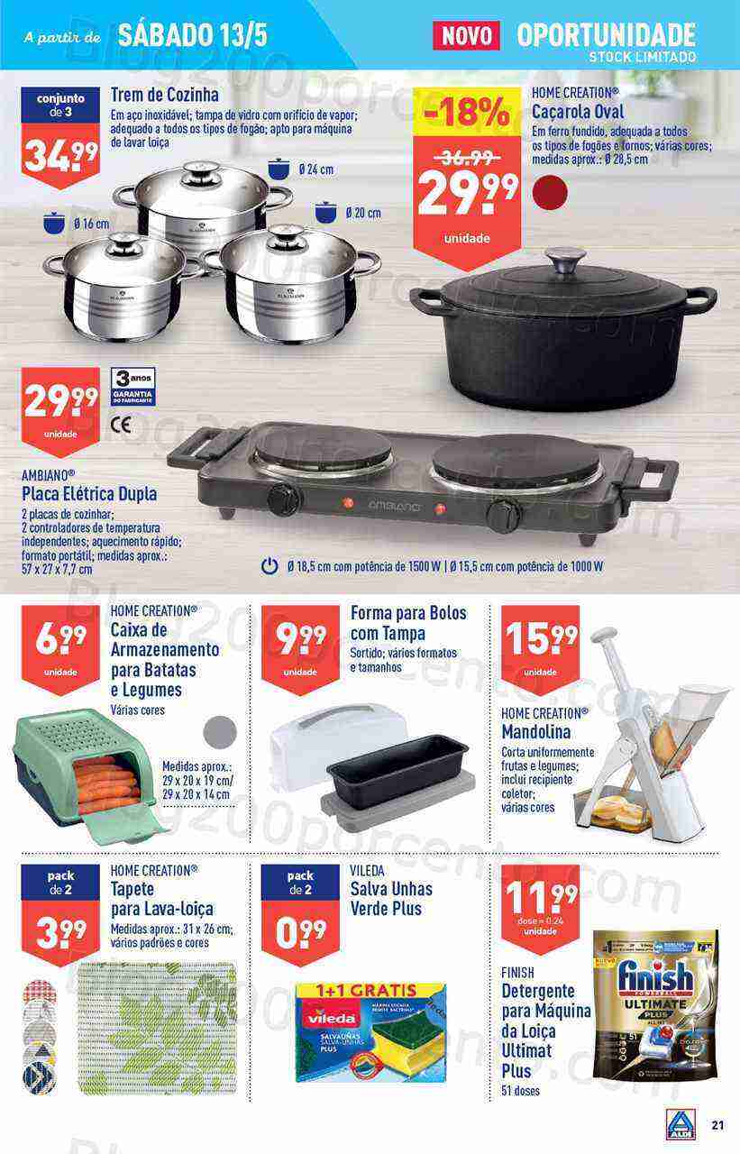 Aniversário Folheto ALDI Bazar Promoções a partir de 13 maio