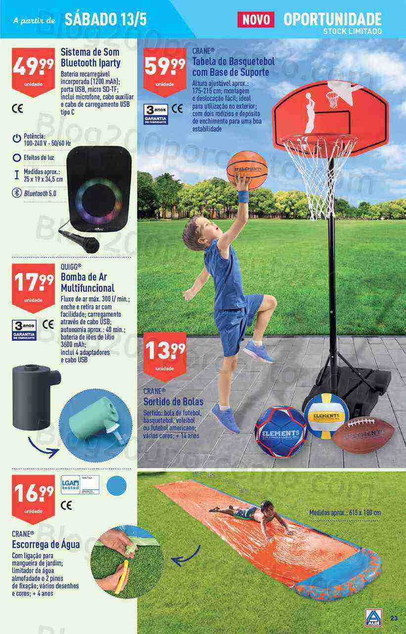 Aniversário Folheto ALDI Bazar Promoções a partir de 13 maio