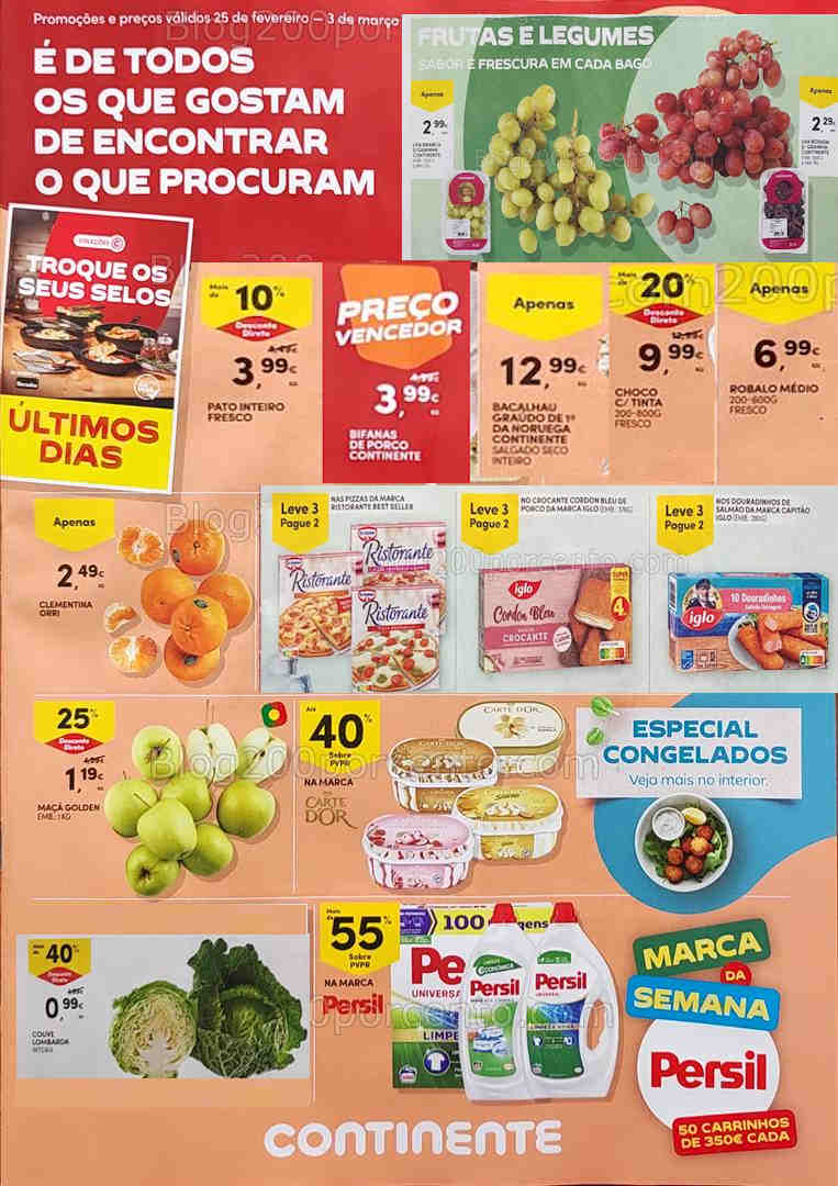 Antevisão Folheto CONTINENTE Promoções de 25 fevereiro a 3 março