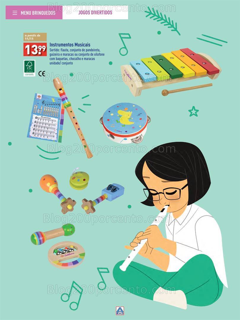 Antevisão Folheto ALDI Brinquedos Natal Promoções até 24 dezembro