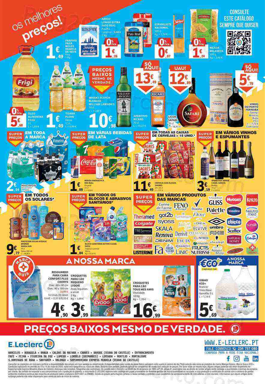 Antevisão Folheto E-LECLERC Promoções Fim de Semana - 12 a 14 maio