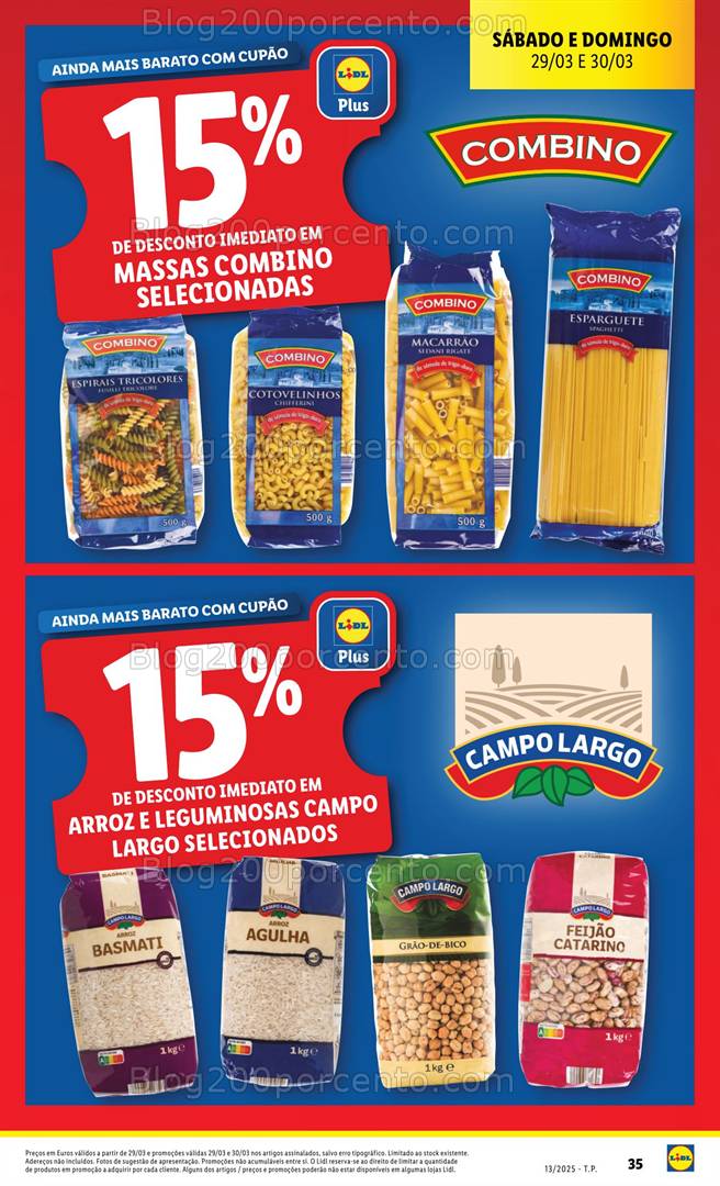 Antevisão Folheto LIDL Promoções Fim de Semana - 29 e 30 março