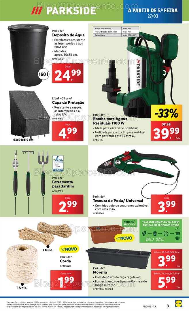 Antevisão Folheto LIDL Bazar Promoções de 27 março a 2 abril