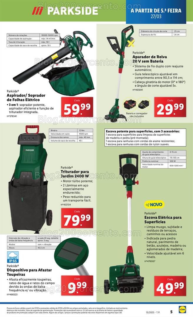 Antevisão Folheto LIDL Bazar Promoções de 27 março a 2 abril