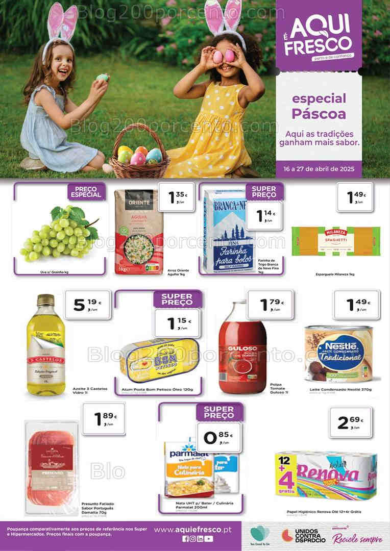 Antevisão Folheto AQUI É FRESCO Promoções 16 a 27 abril