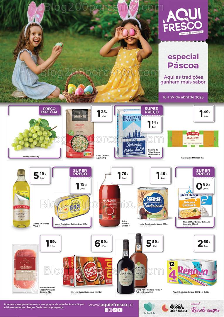 Antevisão Folheto AQUI É FRESCO Promoções 16 a 27 abril