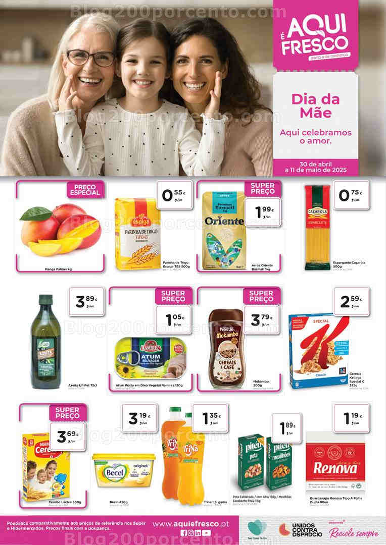 Antevisão Folheto AQUI É FRESCO Promoções de 30 abril a 11 maio