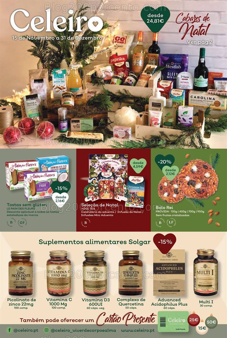 Antevisão Folheto CELEIRO Natal Promoções de 15 novembro a 31 dezembro