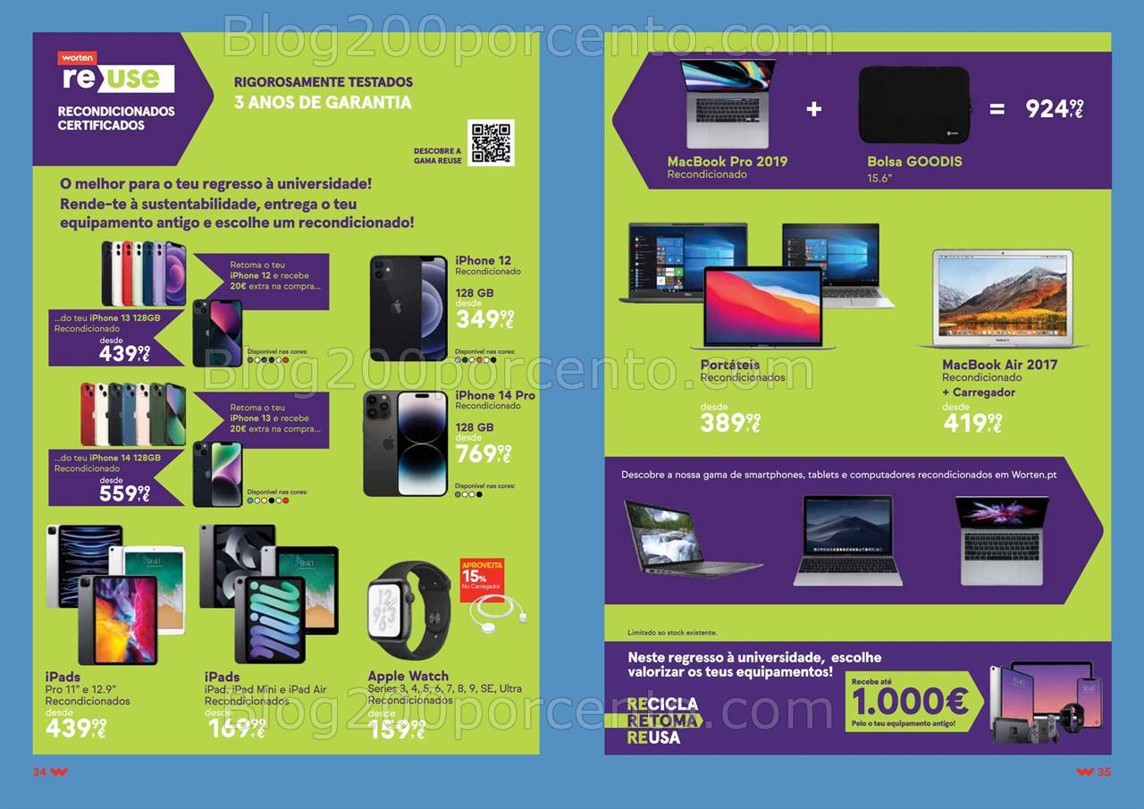 Antevisão Folheto WORTEN Regresso às Aulas Promoções até 14 outubro