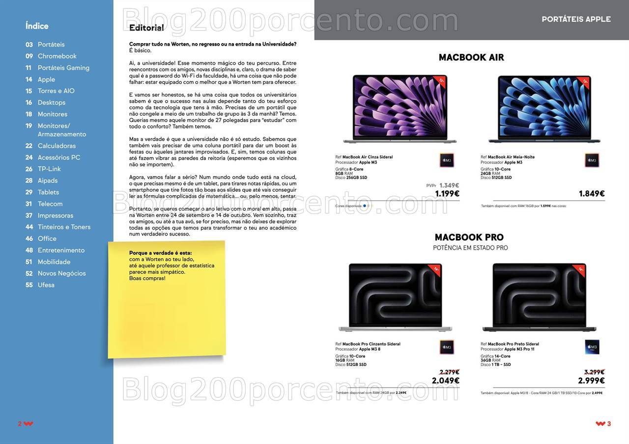 Antevisão Folheto WORTEN Regresso às Aulas Promoções até 14 outubro