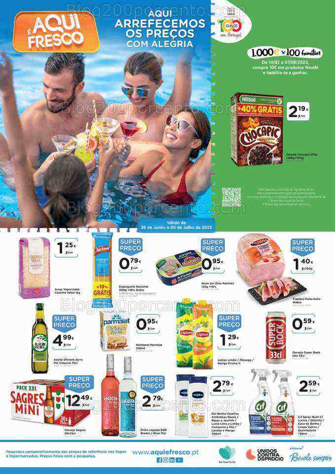 Antevisão Folheto AQUI É FRESCO Promoções de 28 junho a 9 julho