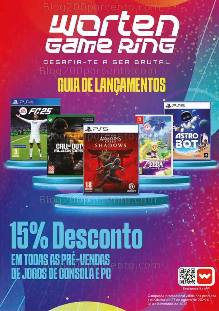 Antevisão Folheto WORTEN Game Ring Promoções até 31 dezembro