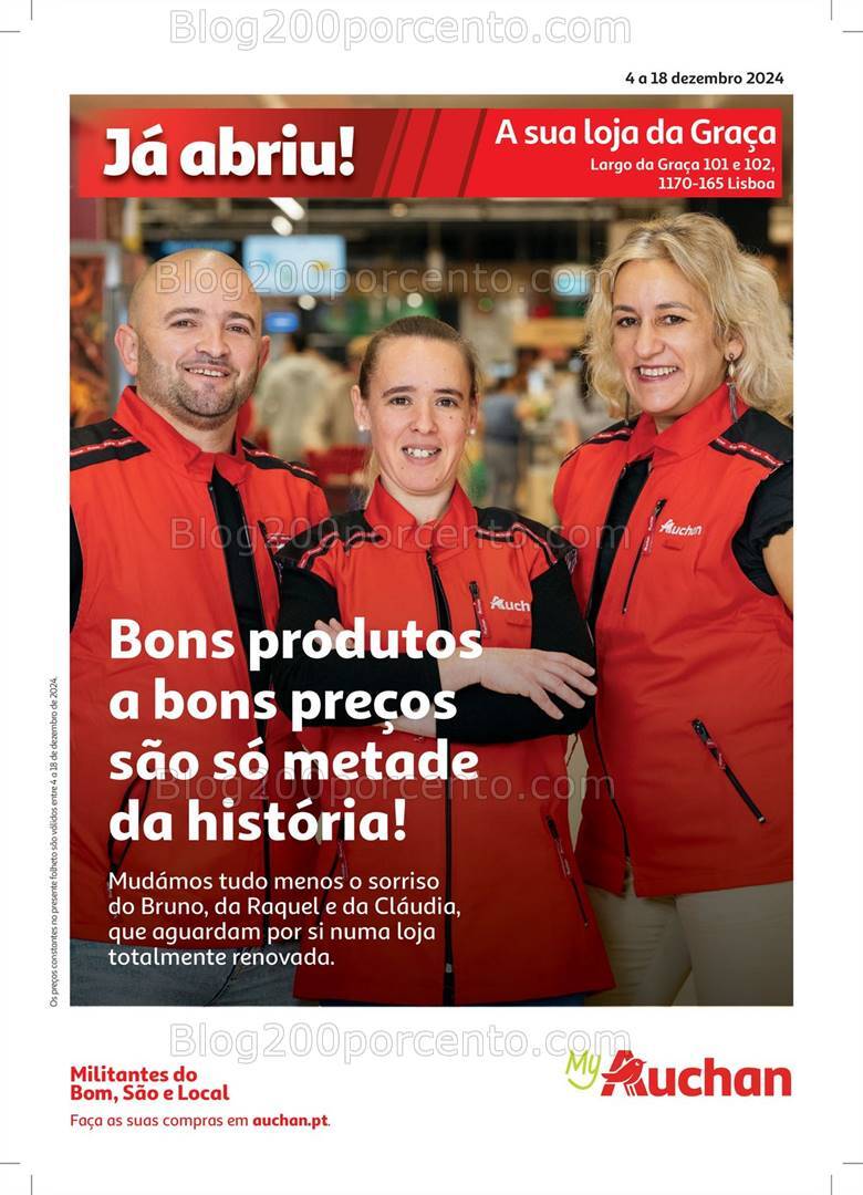Antevisão Folheto AUCHAN Aberturas Graça Promoções de 4 a 18 dezembro