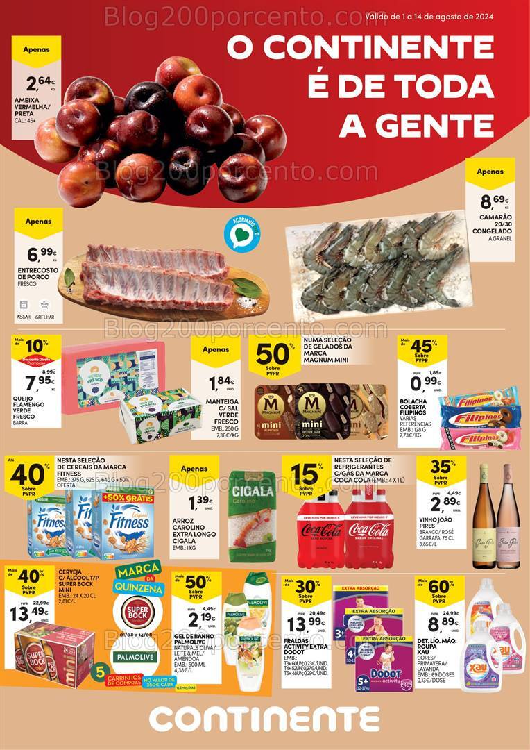 Antevisão Folheto CONTINENTE Açores Promoções de 1 a 14 agosto