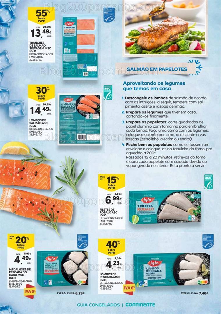 Antevisão Folheto CONTINENTE Congelados Promoções de 19 setembro a 15 outubro