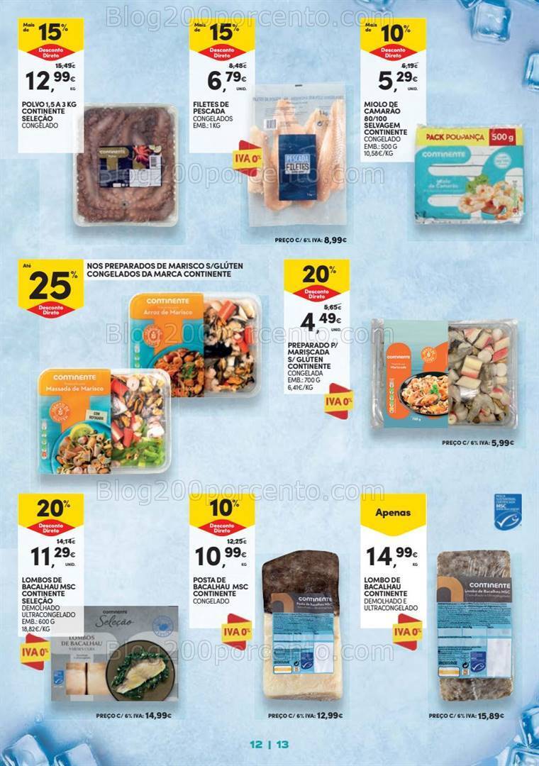 Antevisão Folheto CONTINENTE Congelados Promoções de 19 setembro a 15 outubro