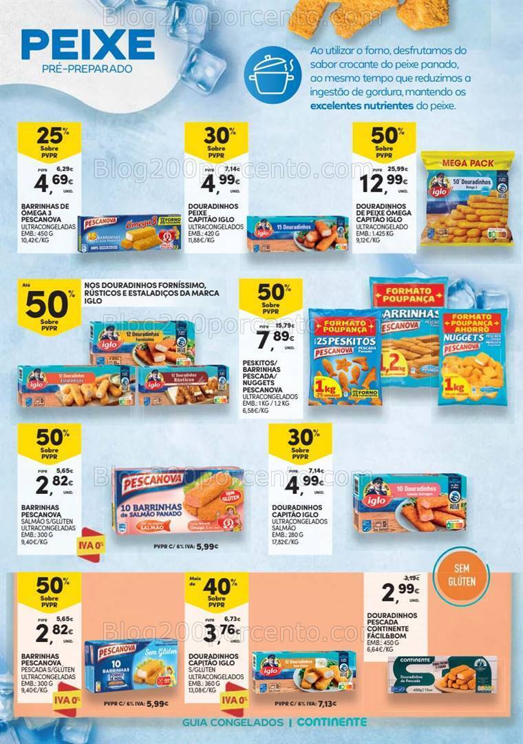Antevisão Folheto CONTINENTE Congelados Promoções de 19 setembro a 15 outubro