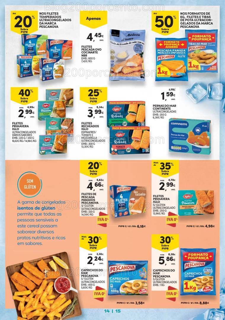 Antevisão Folheto CONTINENTE Congelados Promoções de 19 setembro a 15 outubro