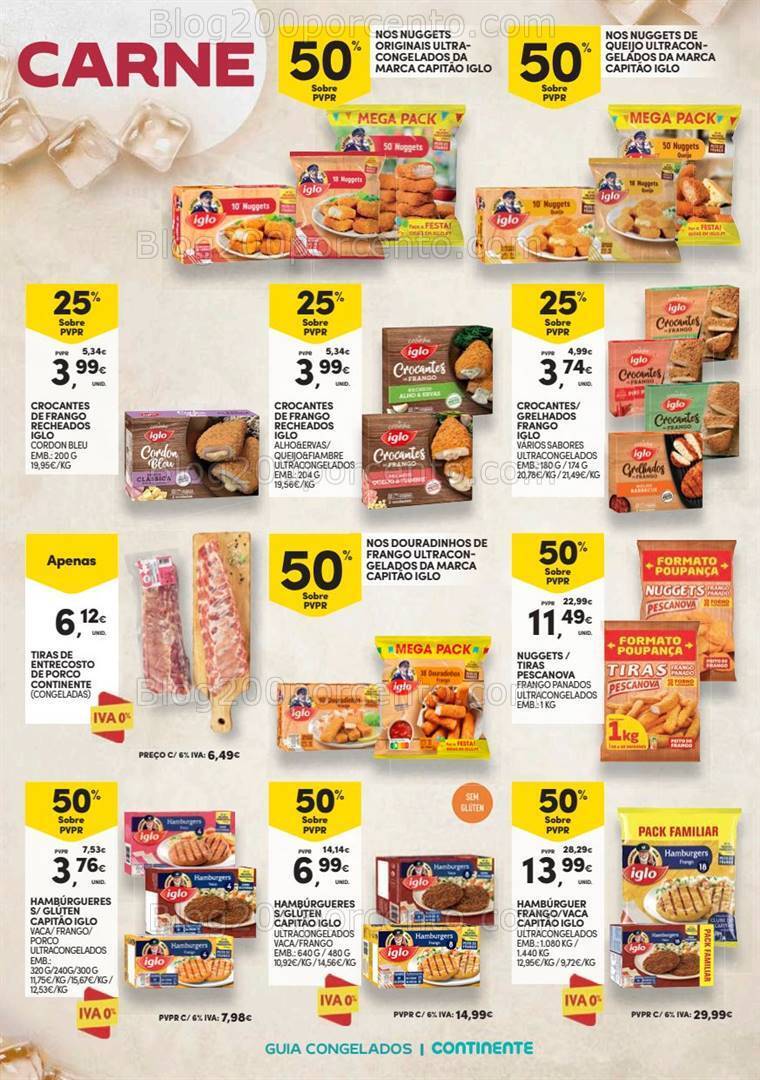 Antevisão Folheto CONTINENTE Congelados Promoções de 19 setembro a 15 outubro