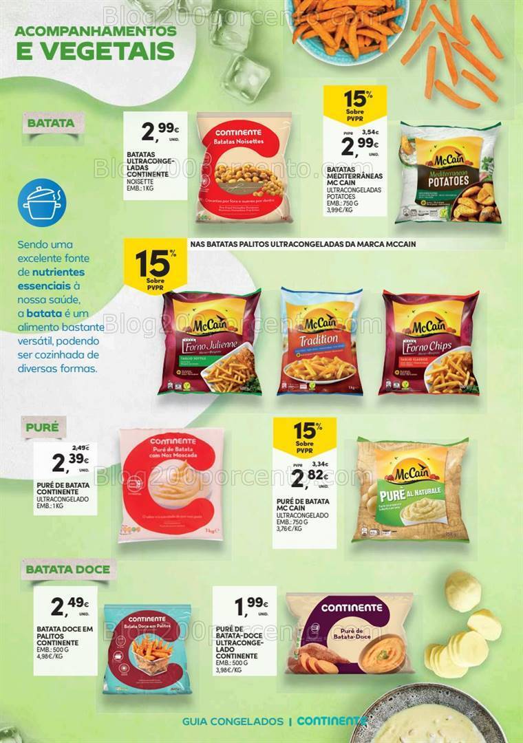 Antevisão Folheto CONTINENTE Congelados Promoções de 19 setembro a 15 outubro